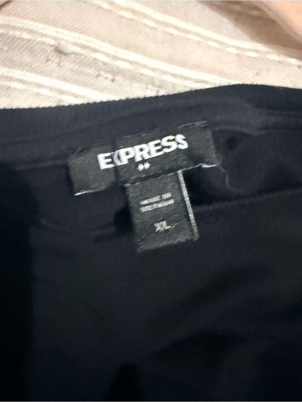 Express Black Ruffle-Sleeve Sweatshirt - Picture 3 of 3